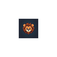 Obraz premium cute lion design logo