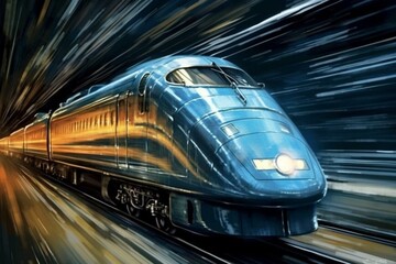 High-speed locomotive. Generative AI