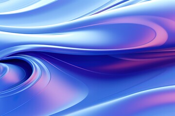 Fototapeta premium Luminous Illusions 3D Hypnotic Dance of Translucent Glass Ribbons and Dynamic Holographic Waves on a Whimsical White Abstract Backdrop,