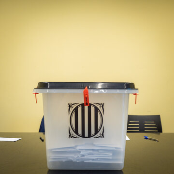 Urna para Referendum per la independencia de Catalunya, 1 de Octubre del 2017