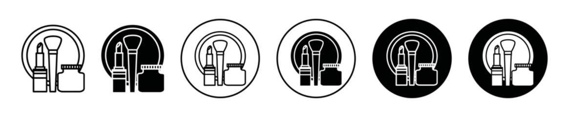 cosmetics icon sign set in outline style graphics design