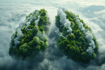 the lungs of the planet, concept for saving the earth and the environment 
