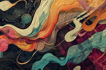 Harmonious Abstraction: Visualizing Sound in Lines