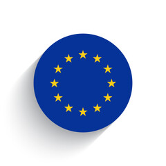 National flag of European Union icon vector illustration isolated on white background.