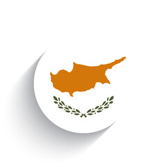 National flag of Cyprus icon vector illustration isolated on white background.