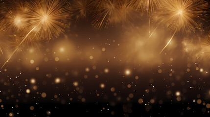 Fototapeta premium Beautiful creative holiday background with fireworks and sparkles