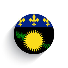 National flag of Guadeloupe icon vector illustration isolated on white background.