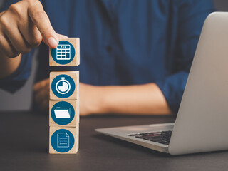 Season to pay tax and budget planning concept. Individual income tax return.