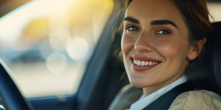 Au&szlig;endienstmitarbeiterin sitzt im Auto