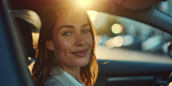 Au&szlig;endienstmitarbeiterin sitzt im Auto