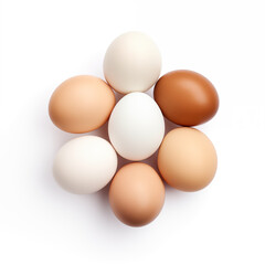 Eggs isolated on a white background 