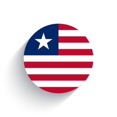 National flag of Liberia icon vector illustration isolated on white background.