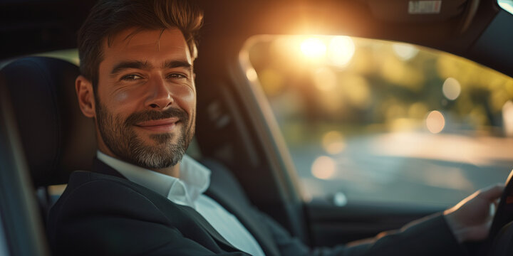 Au&szlig;endienstmitarbeiter sitzt im Auto