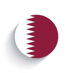 National flag of Qatar icon vector illustration isolated on white background.