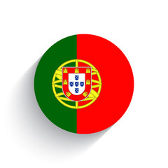 Obraz premium National flag of Portugal icon vector illustration isolated on white background.