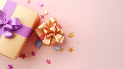 Gift background for birthdays, holiday anniversaries, Valentine's Day and weddings