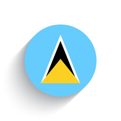 Fototapeta premium National flag of Saint Lucia icon vector illustration isolated on white background.