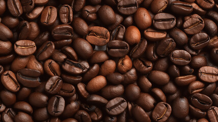 Fototapeta premium coffee bean texture, arabica background, fresh roasted black coffee beans