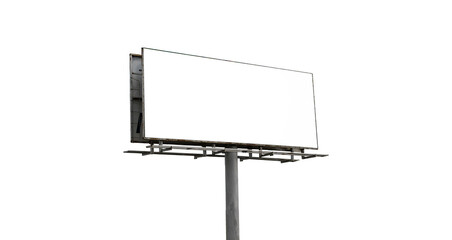 Fototapeta premium Empty Billboard Isolated for Template Design Social Media