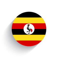 National flag of Uganda icon vector illustration isolated on white background.