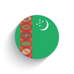 National flag of Turkmenistan icon vector illustration isolated on white background.