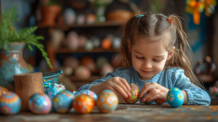 Fototapeta na wymiar Creative Easter Crafts: Inspiring Moments of Artistry and Joyful DIY Delight