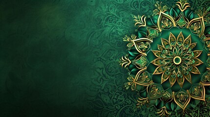 green Islamic background - obrazy, fototapety, plakaty