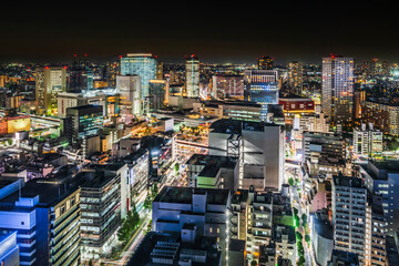川崎駅前の都市夜景【神奈川県・川崎市】　
Kawasaki city night view - Kanagawa,...