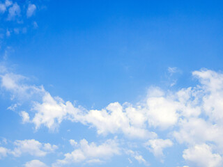 Naklejka na ściany i meble blue sky background with tiny white clouds