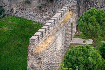 Fototapeta na wymiar Fortifications of Diyarbakir and Diyarbakir Castle.