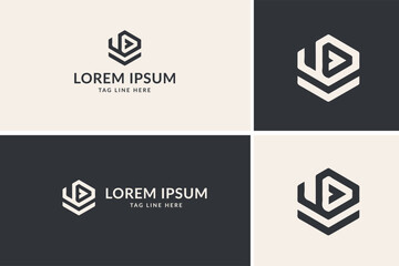 Abstract Corporate Logo Design Variations on Pastel and Dark Backgrounds