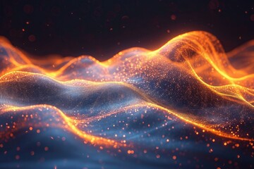 Abstract dash dot line background flow wave pattern