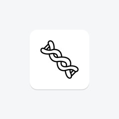 dna black outline icon , vector, pixel perfect, illustrator file
