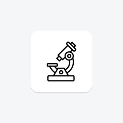 Microscope black outline icon , vector, pixel perfect, illustrator file