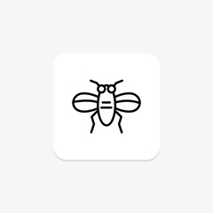 Insect black outline icon , vector, pixel perfect, illustrator file
