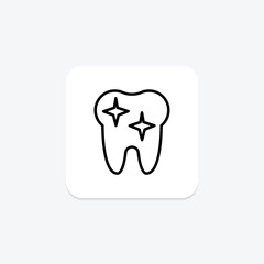 Teeth black outline icon , vector, pixel perfect, illustrator file