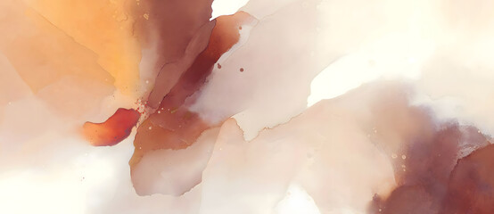 delicate watercolor composition with splash stains on a light background
