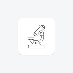 Microscope grey thin line icon , vector, pixel perfect, illustrator file