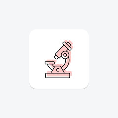 Microscope color shadow line icon , vector, pixel perfect, illustrator file