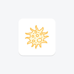 Virus color outline icon , vector, pixel perfect, illustrator file