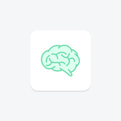 Brain color outline icon , vector, pixel perfect, illustrator file