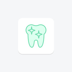 Teeth color outline icon , vector, pixel perfect, illustrator file
