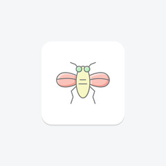 Insect awesome lineal color icon , vector, pixel perfect, illustrator file