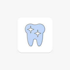 Teeth awesome lineal color icon , vector, pixel perfect, illustrator file