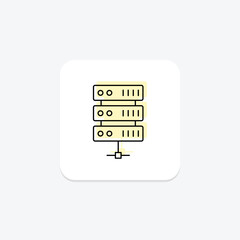 server network color shadow line icon , vector, pixel perfect, illustrator file