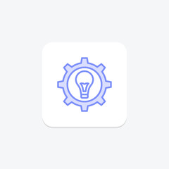 Obraz premium Creative Process Icon, idea icon, color outline icon , vector, pixel perfect, illustrator file