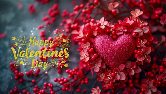 Romantic  video  greeting card for valentines day. Looping video for live wallpaper