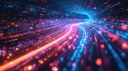 Obraz premium Digital technology. High speed data transfer