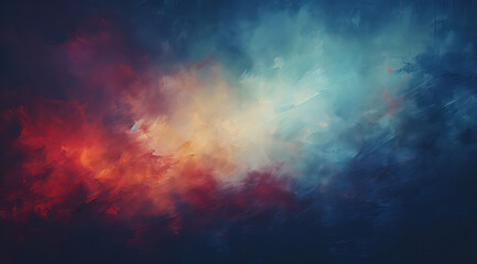 Naklejka premium Abstract Clouds: A Bright Cosmic Fantasy of Vibrant Colours