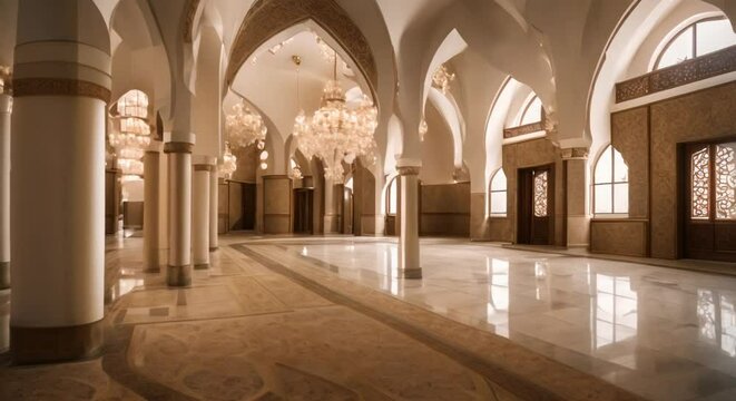 Arabian mosque interior